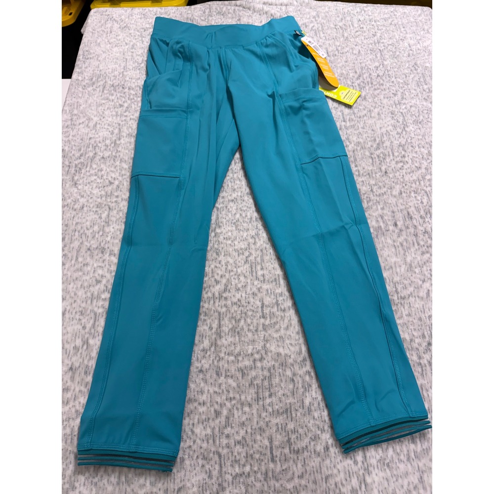 Urbane Impulse Teal Blue Contemporary Fit Scrub Pants‎ 360 Stretch Womens Small